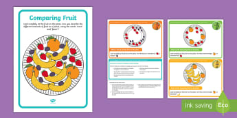 EYFS Maths Comparison Chilli Challenges: Comparing Quantities of Fruit 