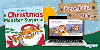 A Christmas Monster Surprise Story PowerPoint