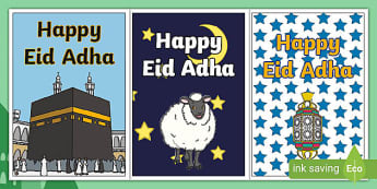 Free Eid Greeting Cards - Eid Al-Adha Celebration - Twinkl