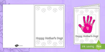 Mother's Day Handprint Greetings Cards - NI Mother's Day, handprint, mothers day, hand print