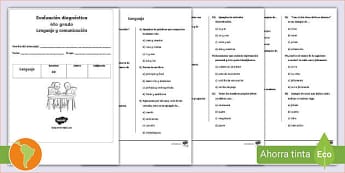 Exámenes Editables Actividades De Diagnóstico - Los Gr