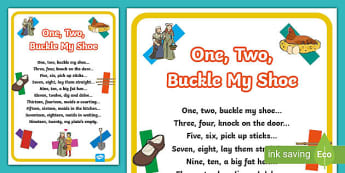 One, 2 Buckle My Shoe | Teaching Resources | Twinkl | EYFS