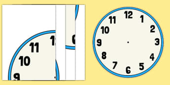 Clock Features | Telling the Time | Clock Face For Display
