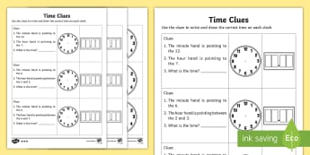 Telling Time Worksheets | Australian Teaching Resources