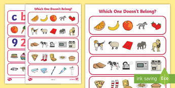 Which One Doesn't Belong Activity - sorting, matching, SEN, game