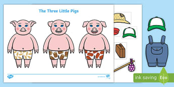 The Three Little Pigs Colouring Sheets