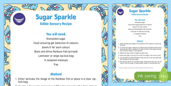 Sugar Sparkle Edible Sensory Recipe