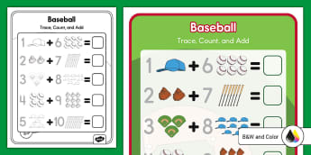 Free Baseball Number Tracing Strip Printables: Numbers 1 to 20