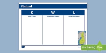Finland KWL 3rd/ 4th Class Geography