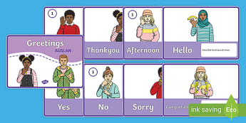 Greeting Auslan Flashcards