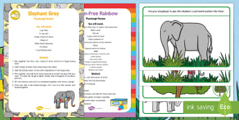 Colourful Elephants Playdough Recipe and Mat Pack - Elmer, David McKee, colour, playdoh, play dough, model, elephant, 