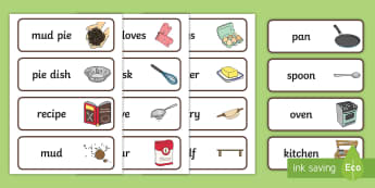 Mud Kitchen Words | Mud Kitchen Accessory | Twinkl