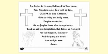 the our father activity pack cfe catholic christianity