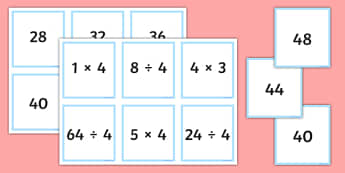 Year 4 Multiplication and Division Facts - New Curriculum