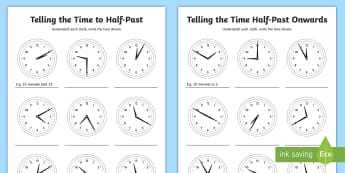 year 3 tell and write the time maths worksheets
