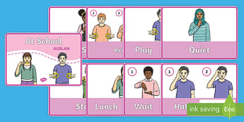* NEW * At School Auslan Flashcards