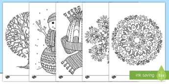 Colorear para relajarse: El invierno | Recursos | Twinkl