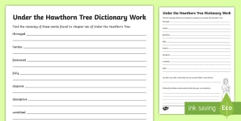 Under the Hawthorn Tree Activities - Twinkl