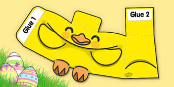 3D Simple Easter Chick Printable - 3d, simple, easter chick, printable, easter, chick