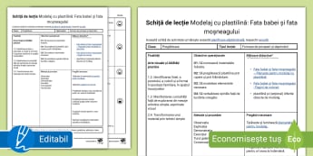 Modelaj: Fata babei și fata moșneagului – Schiță de lecție