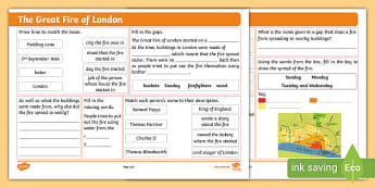 KS1 History Revision Mat: The Great Fire of London