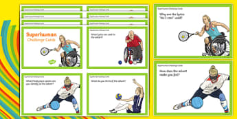 Superhumans Question Challenge Cards