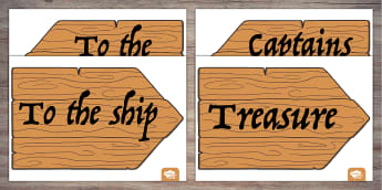 Pirate Signs Printable | Twinkl Party