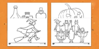 Desenhos de Gatos de Halloween Para Colorir - Cool2bKids