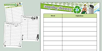 Recycle Writing Recycling Sciences | twinkl.co.uk