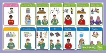 Classroom Timetable Templates & Cards | Visual Timetables - Page 2