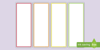 Design Your Own Bookmarks - Blank Templates