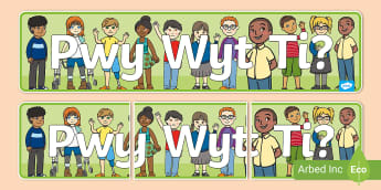 Baner Arddangos 'Pwy Wyt Ti?'