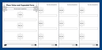 Expanded Form Worksheets | twinkl.com