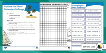 Capture the Island Perimeter Game Worksheet