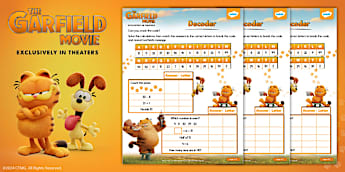 FREE Garfield: Math Decoder Activity for K-2nd Grade