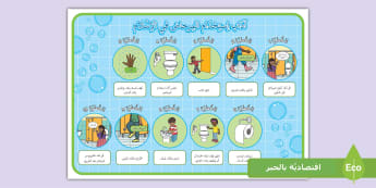 ملصق عرض آداب استخدام المرحاض في الإسلام