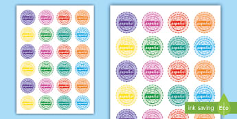 Math Theme Motivational Reward Stickers for Students (1,080