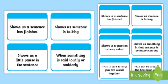 Punctuation Cards | twinkl.ca