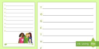 Together Acrostic Poem - Together, behaviour, respect, pSHCE, Support,