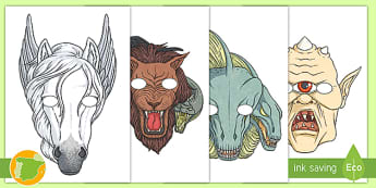 Maschere gioco mitologia greca