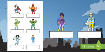 Editable Superhero Labels Free Primary Resources