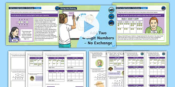 White Rose Maths Supporting Y4 Add 2 4-Digit Numbers No Exchange