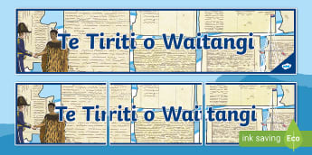 Te Tiriti O Waitangi | The Treaty Of Waitangi - Year 3-4