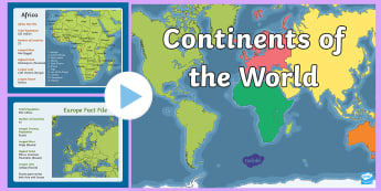 The Seven Continents Labelling Activity Worksheet