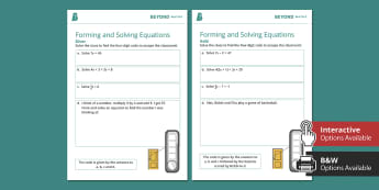 KS3. Y9. Solving linear equations – Maths with David