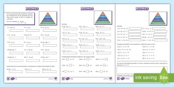 bidmas homework year 6