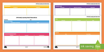 EYFS Observation Templates | Early Years Assessments