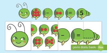 Tırtıl Çıkarma İşlemi (1-10 Sayılar)-Twinkl