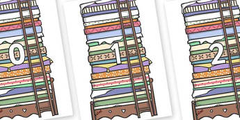 Numbers 0-50 on Beds - 0-50, foundation stage numeracy, Number recognition, Number flashcards, counting, number frieze, Display numbers, number posters