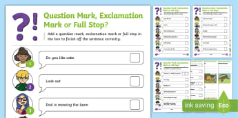 Exclamation Marks | Punctuation | KS1 Primary Resources